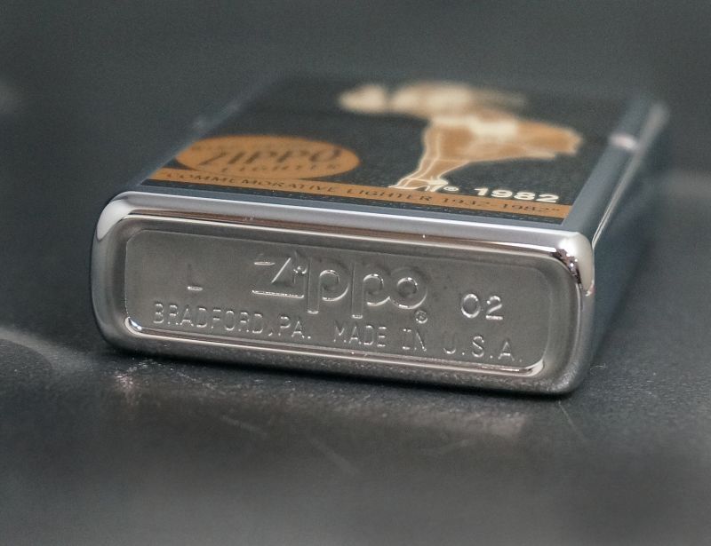 画像: zippo WINDY 茶/黒 プリント 2007年製造