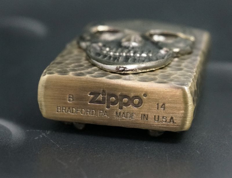 画像: zippo ハンマードスカル（A) ブラスいぶし