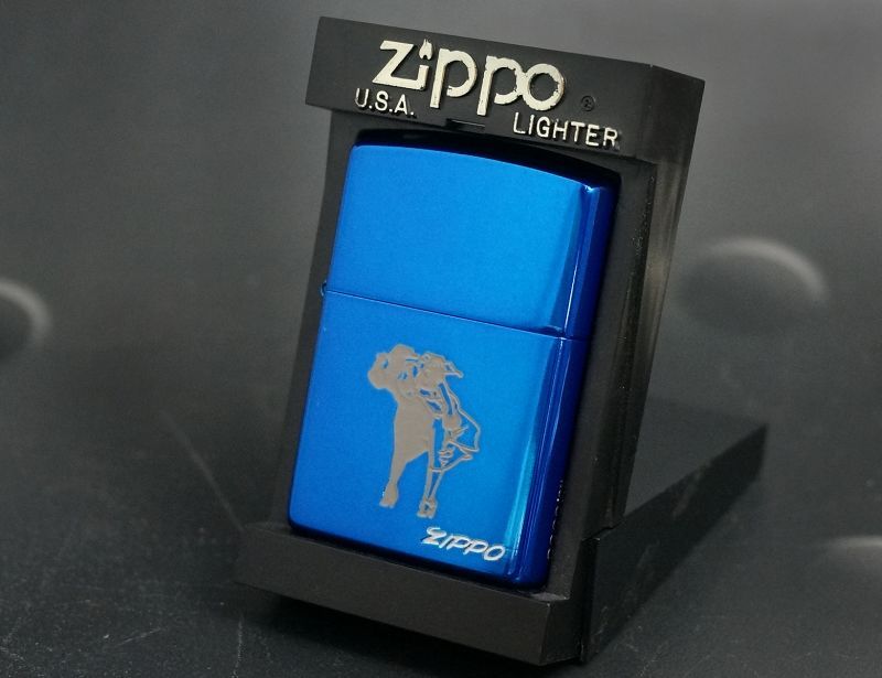 画像: zippo WINDY ブルーイオン A 1999年製造