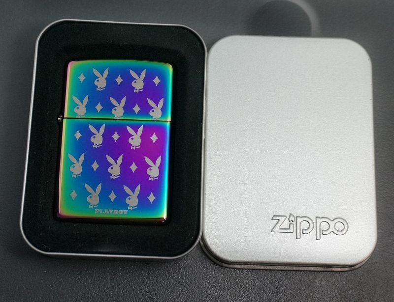 画像: zippo PLAYBOY バニー＆ダイヤ柄 スぺクトラム