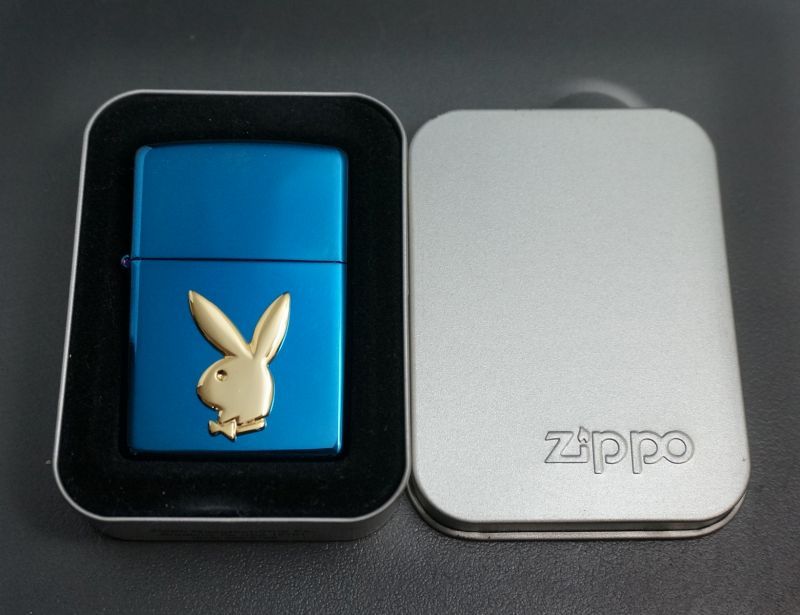 画像: zippo PLAYBOY サファイア バニーゴールドメタル