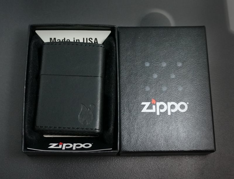 画像: zippo レザーZFF BK 炎柄