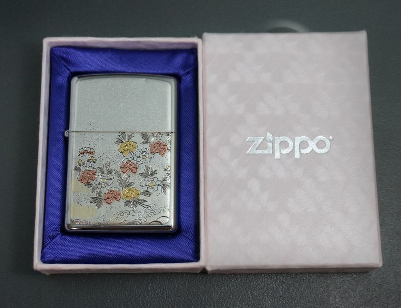 画像: zippo 電鋳シリーズ 5月「牡丹」