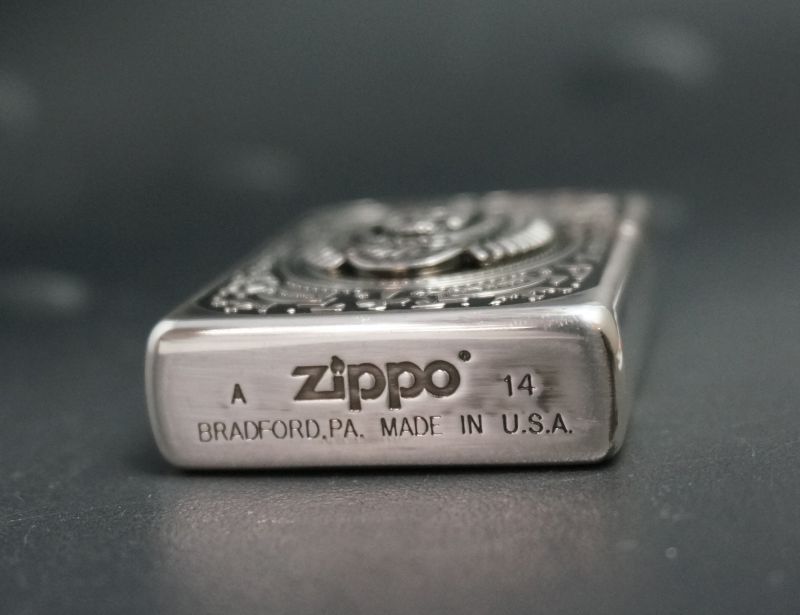 画像: zippo スカル カレッジリングメタルB 20CRMB-SV