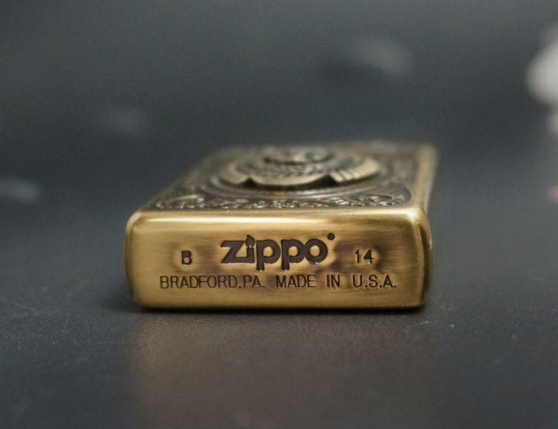 画像: zippo スカル カレッジリングメタルC 20CRMC-BR