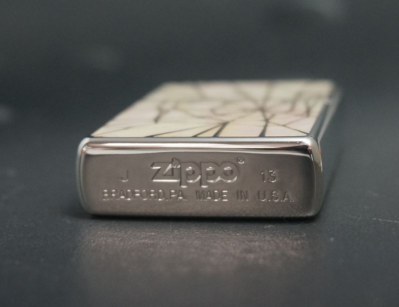 画像: zippo シェルクラッシュ WH 両面加工