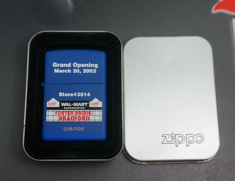 画像: zippo   WAL-MART ブラッドフォード店開店記念 2002年製造