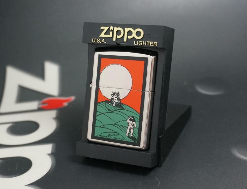 画像: zippo 花札 トリックアート 月 1996年製造
