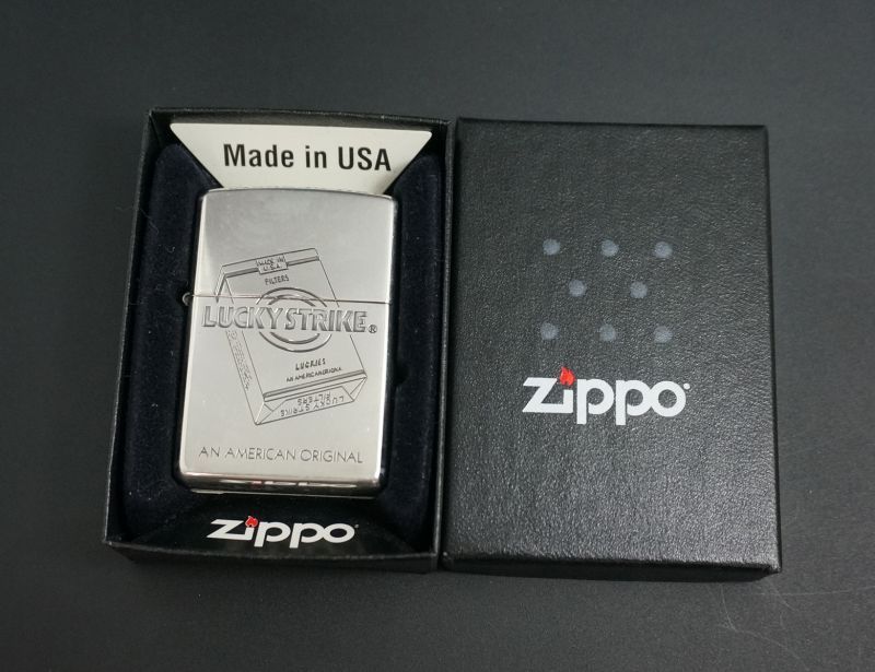 画像: zippo LUCKY STRIKE 文字&パッケージ 2000年製造