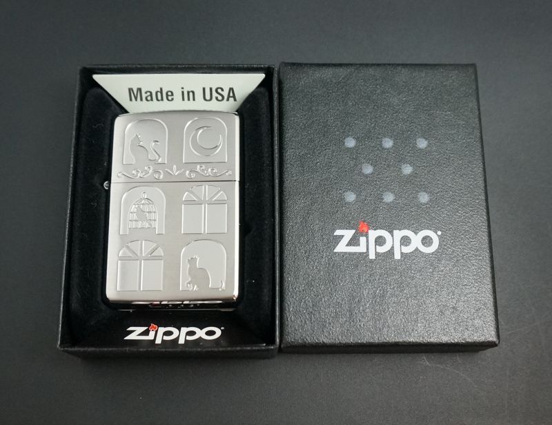 画像: zippo キャットウィンドウ SV