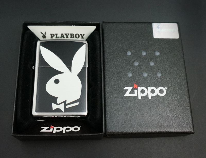 画像: zippo PLAYBOY うさぎ横顔 黒