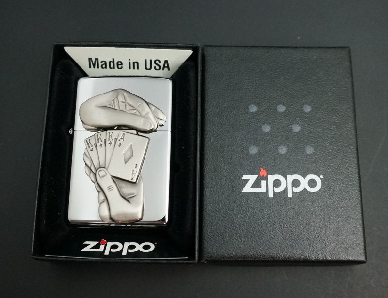 ZIPPO 1996年製 トリックトランプ(フルハウス) 未着火品