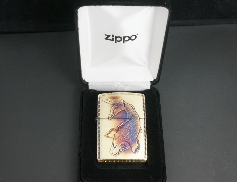 画像: zippo ARMOR 唐草　鯉　BRいぶし