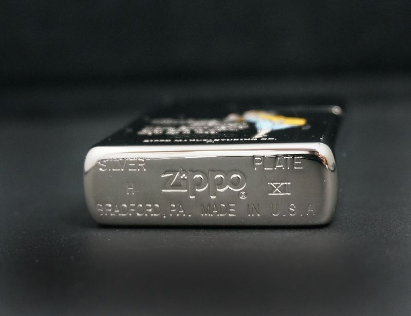 画像: zippo WINDY SILVER PLATE イエロー/ブルー 1995年製造