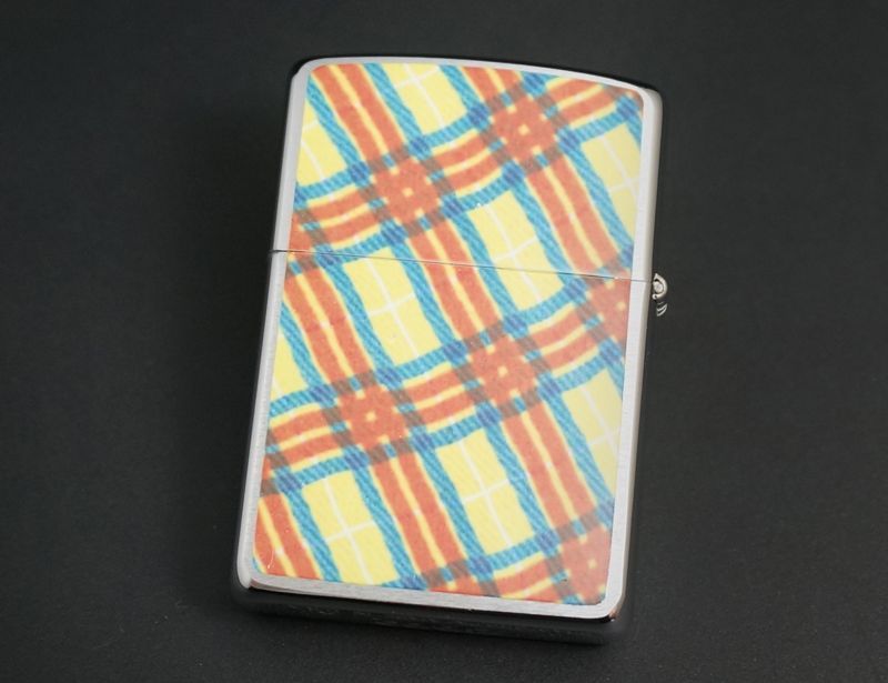 画像: zippo 桃井かおりデザイン チェック柄 1996年製造