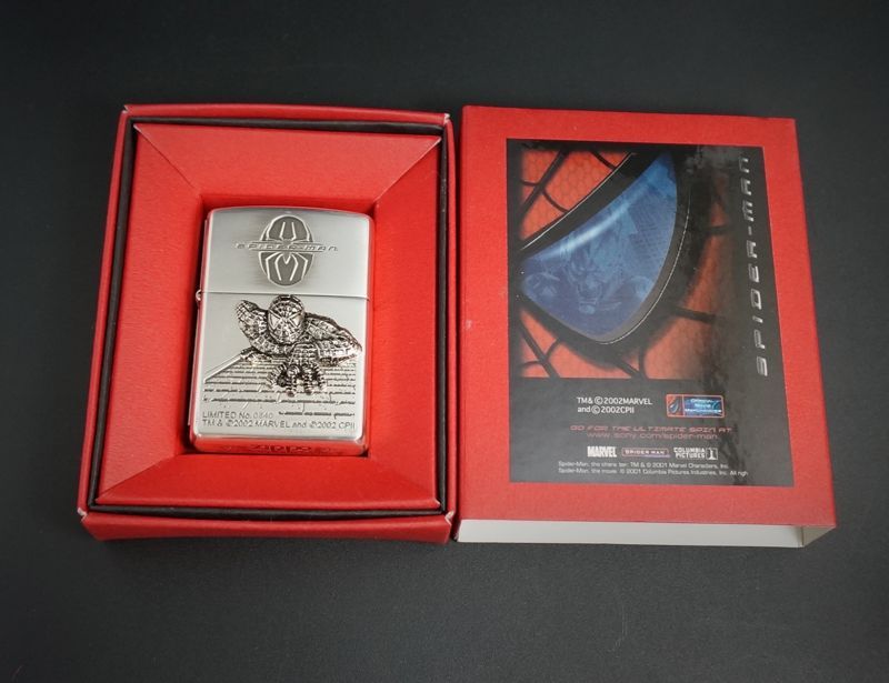 画像: zippo スパイダーマン スティールスパイダー 2002年製造