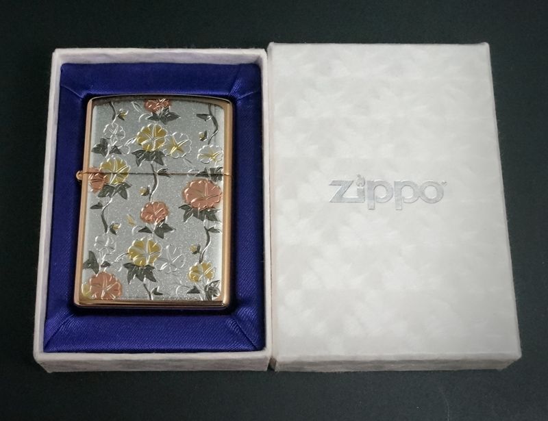 画像: zippo 電鋳シリーズ 8月 朝顔