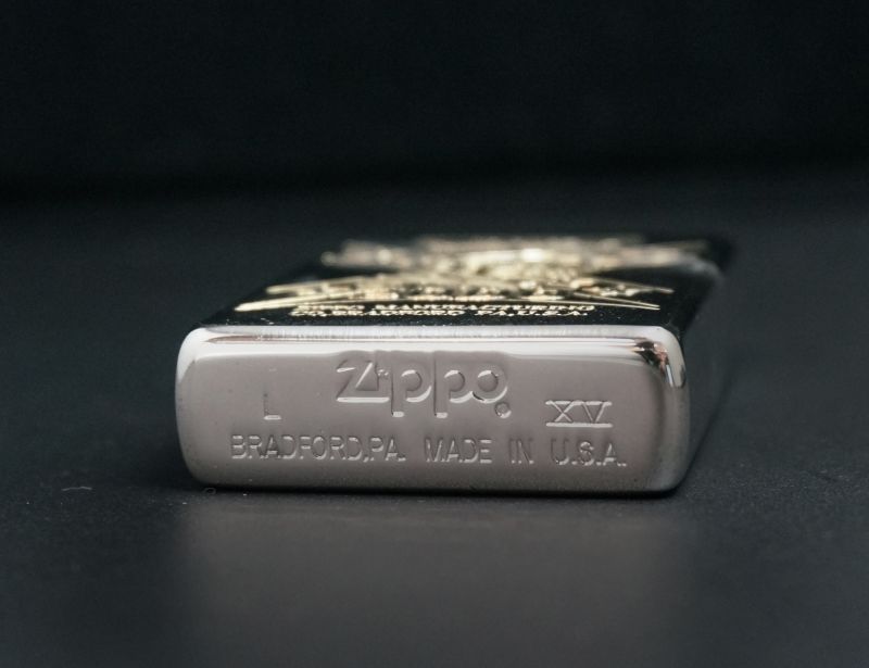 画像: zippo ミレニアム記念　シルバーコーティング　エッチング金入れ　1999年製造