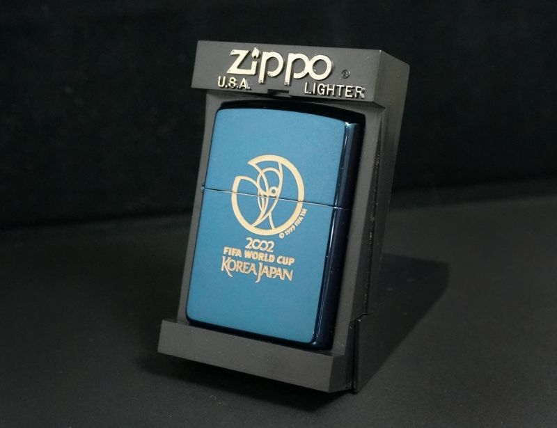 画像: zippo FIFA KOREA JAPAN ブルーチタン 2001年製造