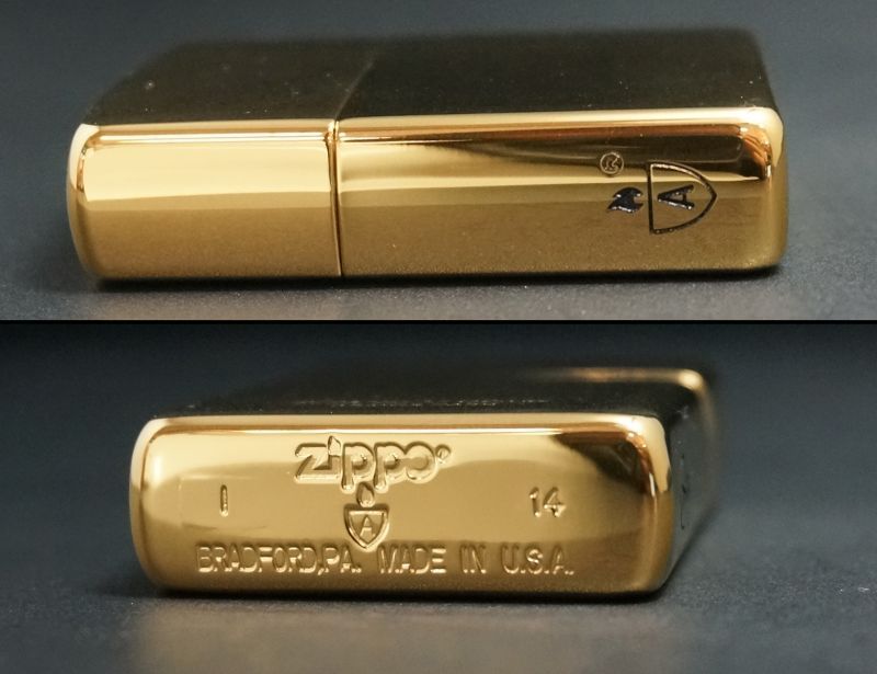 画像: zippo UNMIX 162 ゴールドチタンコーティング 16-GOTT