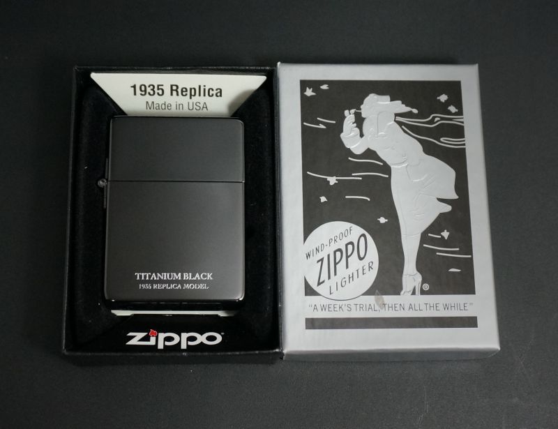 画像: zippo UNMIX 1935 ブラックチタンコーティング 35-BKTT