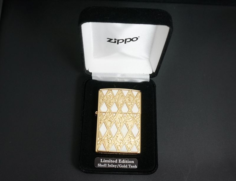 画像: zippo LE シェルダイヤ GD 300個限定