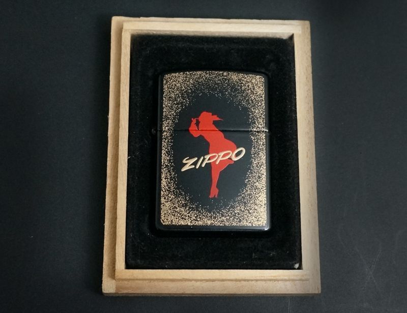 画像: zippo WINDY 越前塗 黒 2003年製造