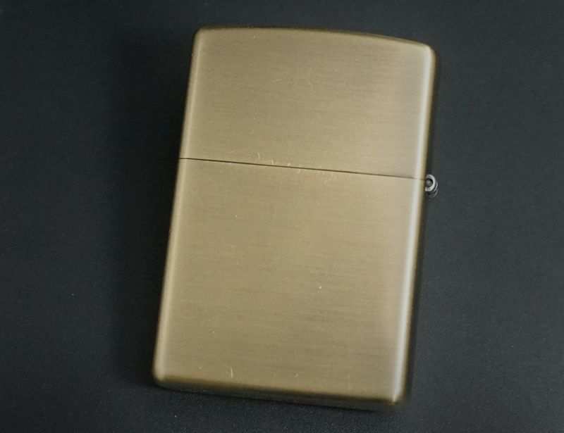 画像: zippo フリントケース付 アンティークブラス 2007年製造