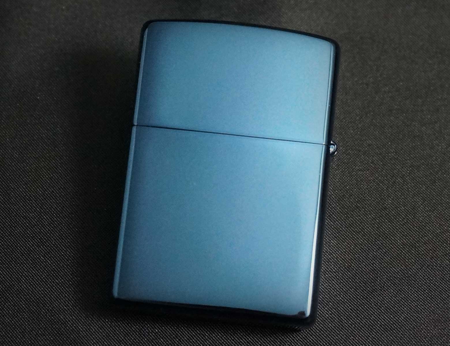 画像: zippo WINDY ブルーチタン 2001年製造