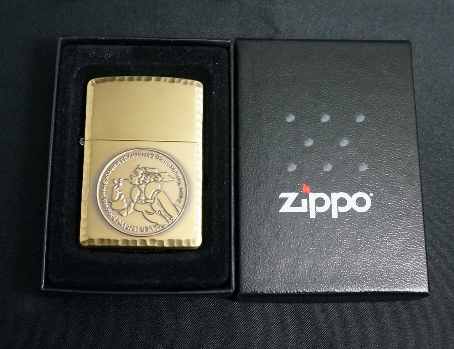 画像: zippo WINDY メタル貼付け ブラス 2007年製造