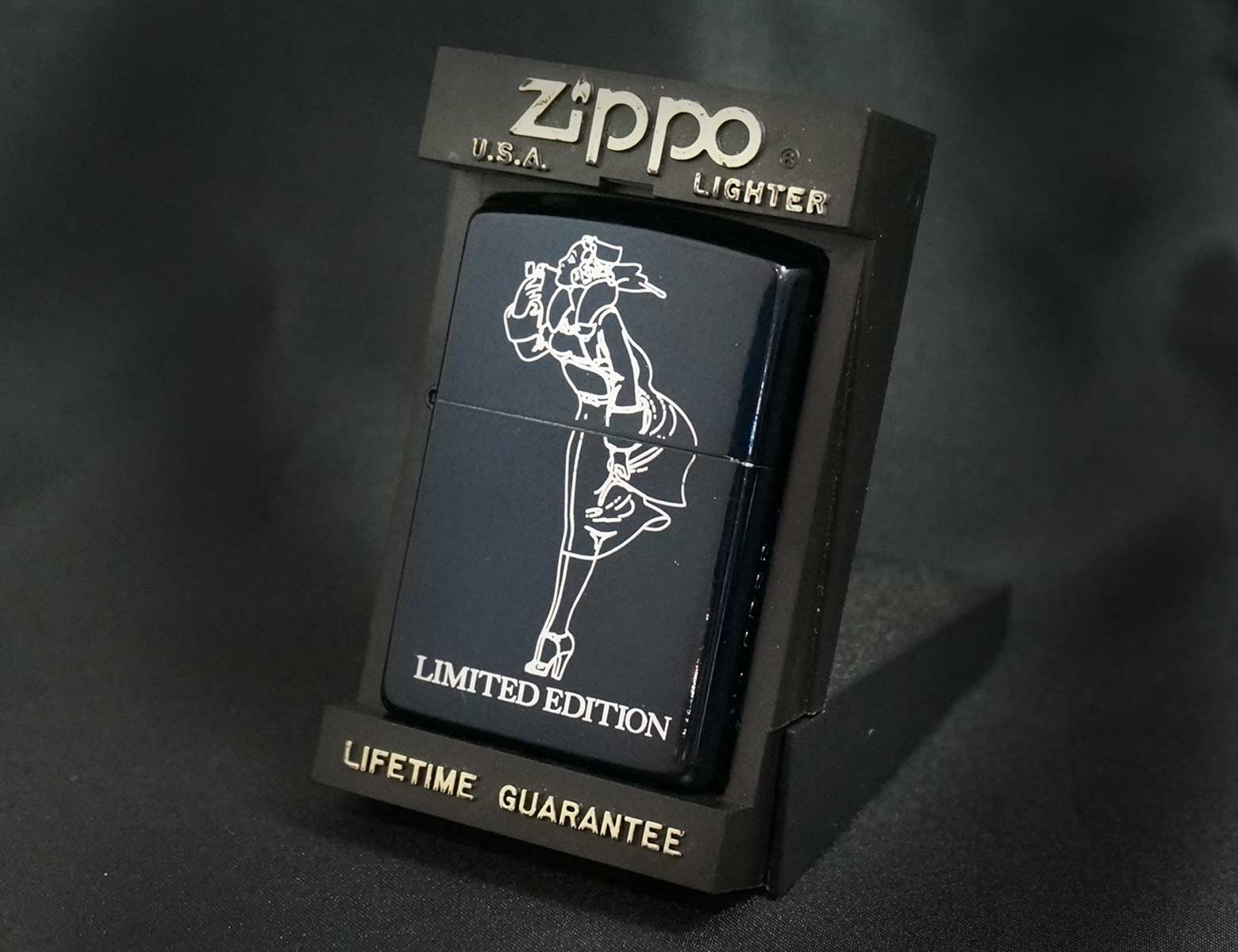 画像: zippo WINDY ブルーチタン ミラーデザイン 2001年製造 キズあり