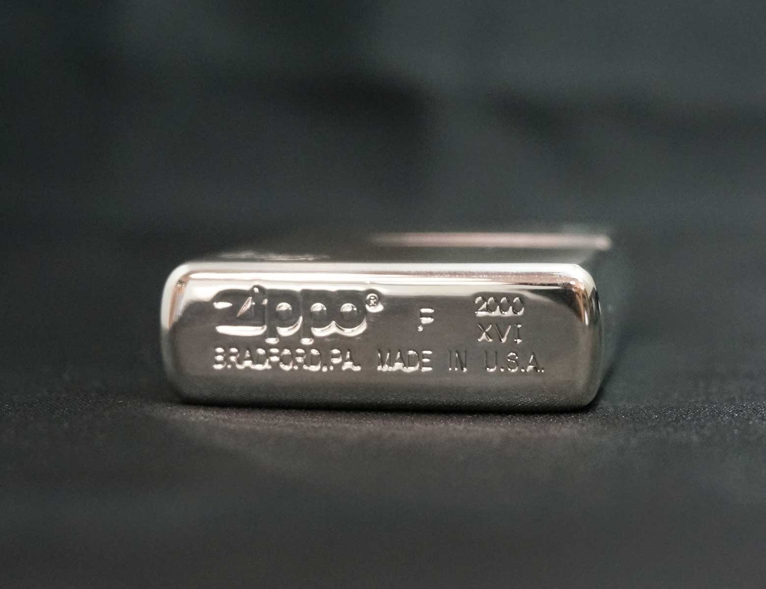 画像: zippo WINDY シルバーサテーナ 2001年製造