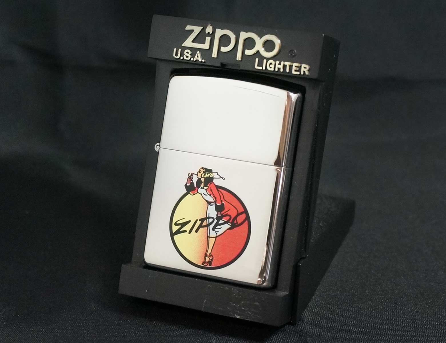 画像: zippo WINDY レッドプリント #250 2003年製造