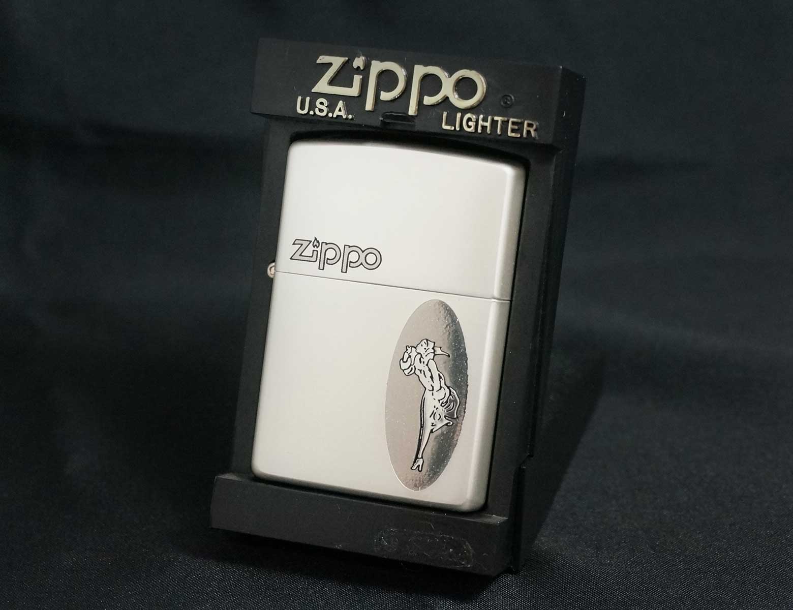 画像: zippo WINDY シルバーパール グレー 1999年製造