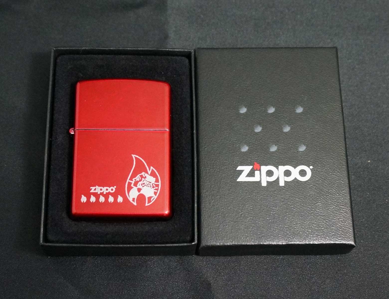 画像: zippo WINDY キャンディーカラーレッド A 2006年製造