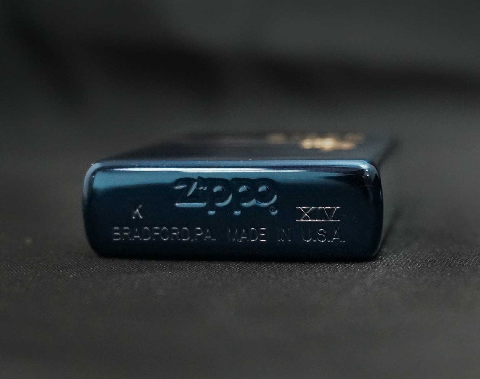 画像: zippo WINDY イオンブルー 金入れ 1998年製造