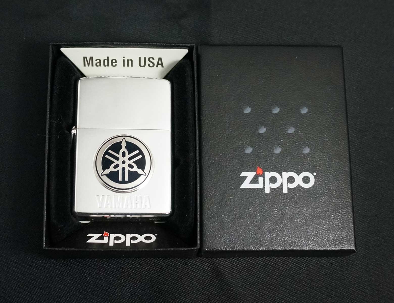 画像: zippo YAMAHA 音叉マーク エンブレムメタル 1997年製造 