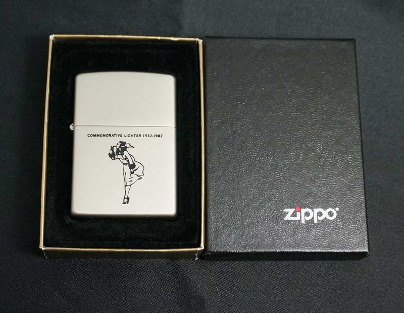 画像: zippo WINDY コメモラティブ柄 ライトグレー 1997年製造