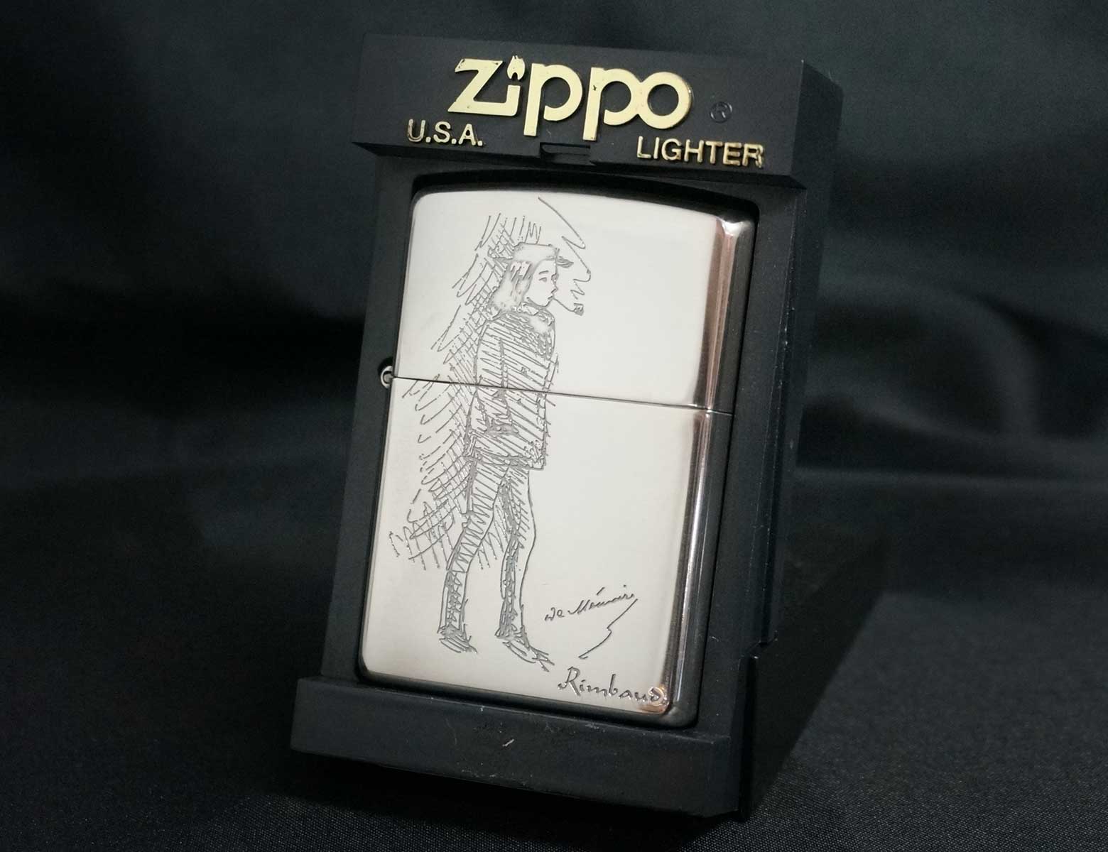 画像: zippo アルチュール・ランボー（ヴォルレーヌ画）2003年製造