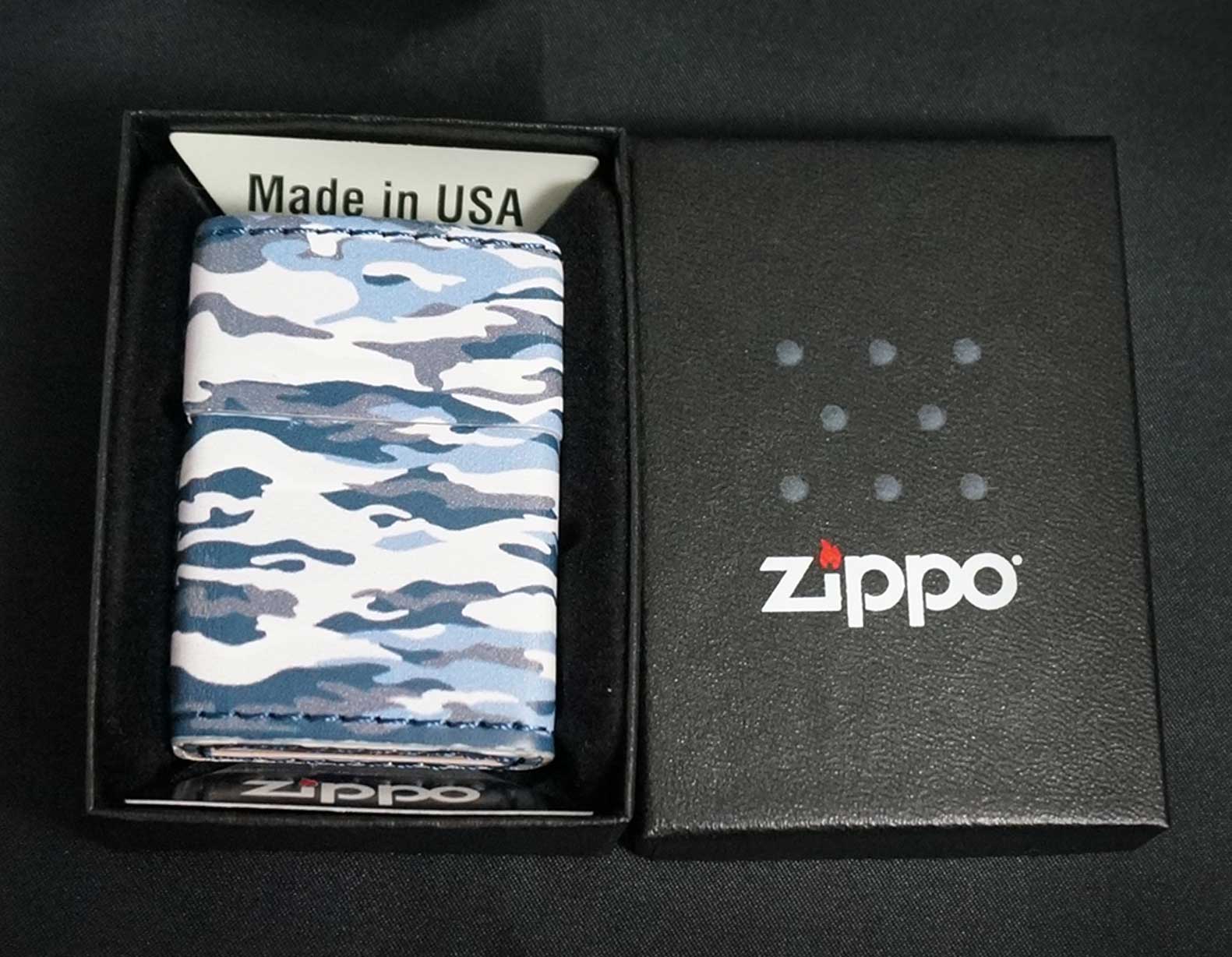 画像: zippo 革巻き カモフラージュデザイン B