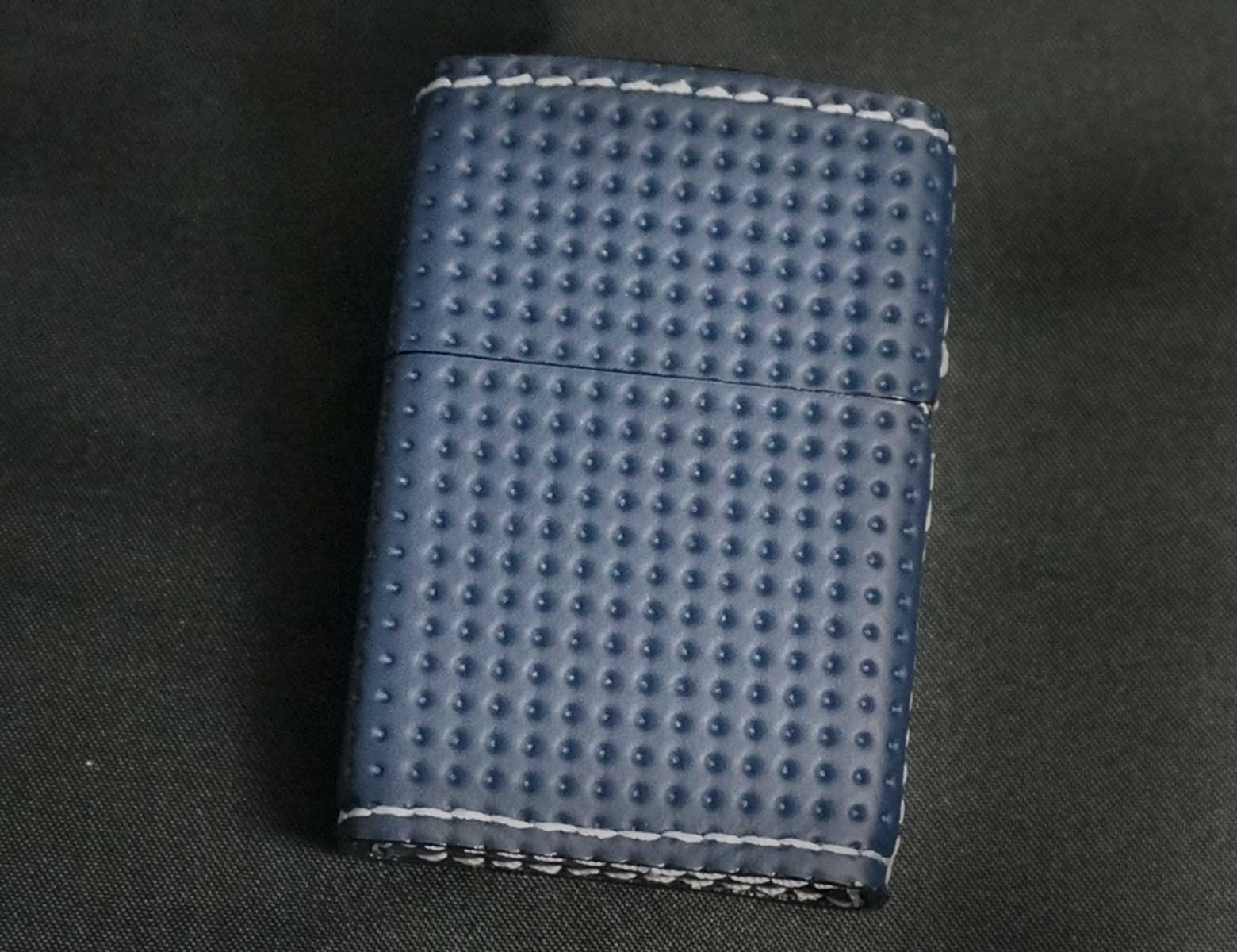 画像: zippo 革巻 New interesse Lenkrad ネイビー