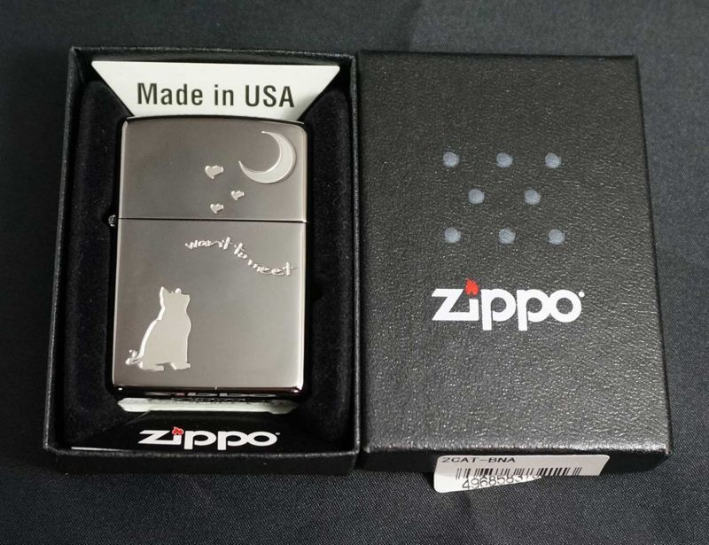 画像: zippo CAT IN LOVE 2CAT-BNA