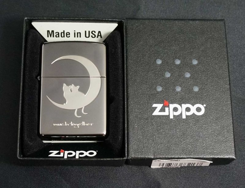 画像: zippo CAT＆MOON 2CAT-BNB