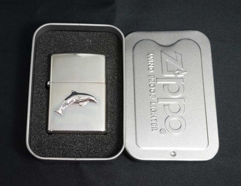 画像: zippo イルカ シルバーメタル 1997年製造