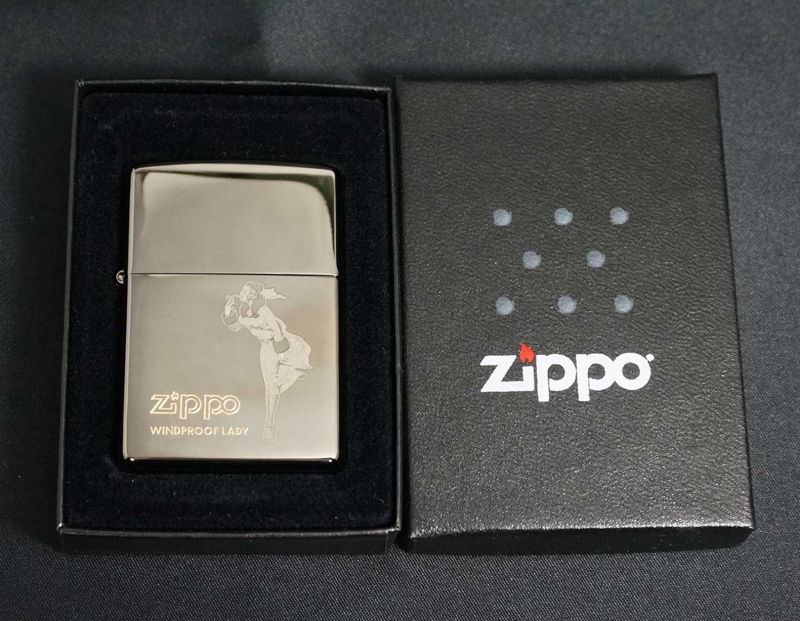 画像: zippo WINDY レーザー彫り BK 2001年製造