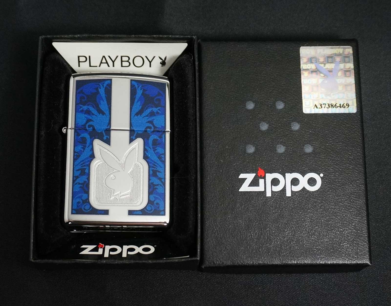 画像: zippo PLAYBOY ブループリント 2010年製造