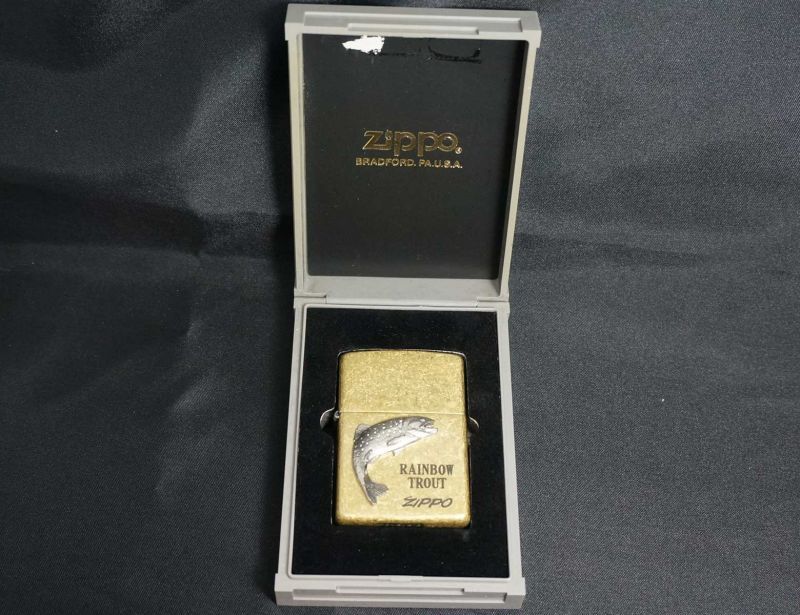 画像: zippo フィッシュ ブラス レインボートラウド 1997年製造