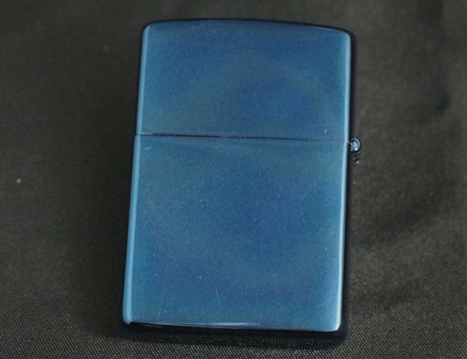 画像: zippo フィッシュ ブルーチタン レインボートラウド 1997年製造