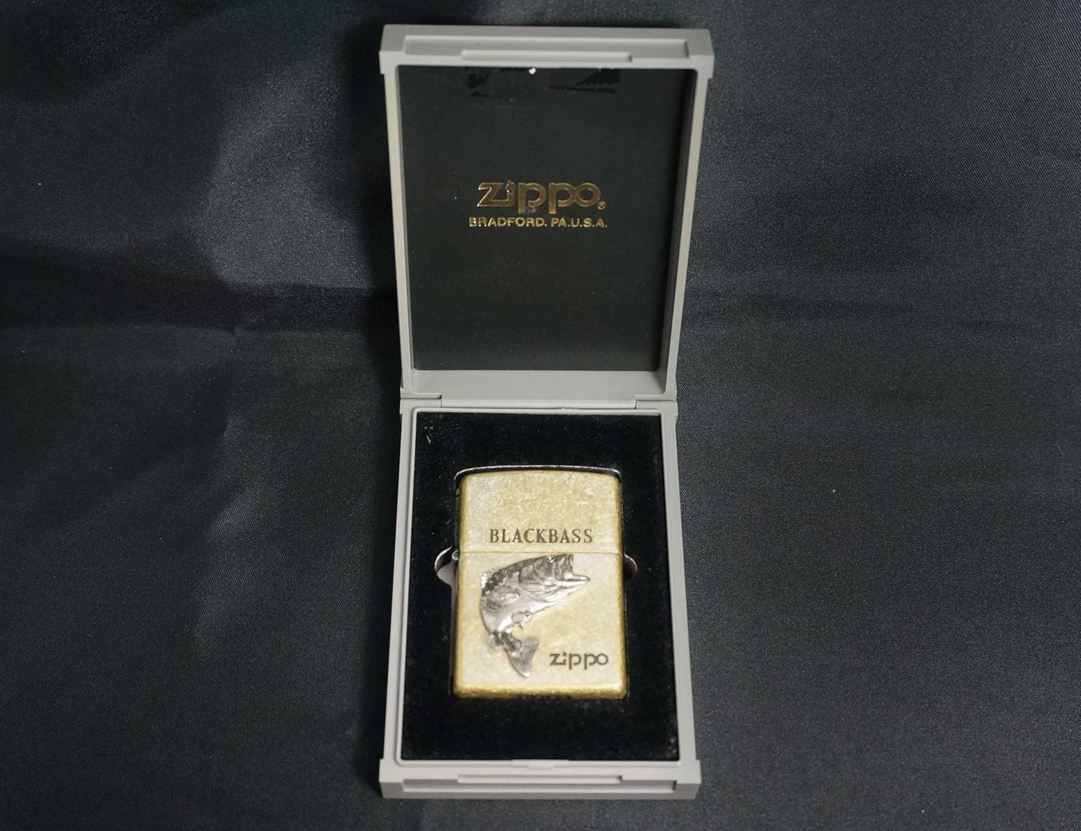 画像: zippo フィッシュ ブラス ブラックバス 1997年製造