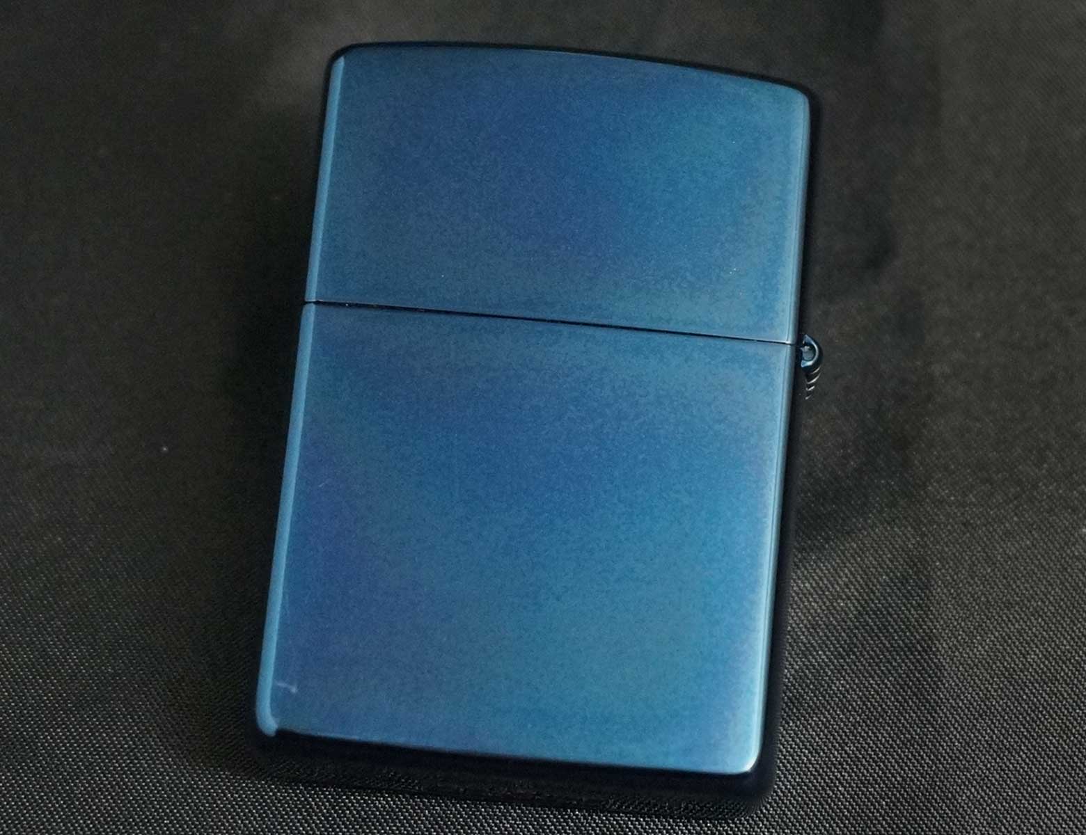 画像: zippo フィッシュ ブルーチタン ラージマウスバス 1997年製造